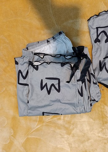 Gri Baskılı Erkek Rahat Pijama Takımı - Görsel 3