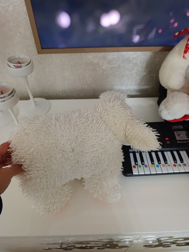 Beyaz Peluş Koyun Oyuncak - Görsel 3