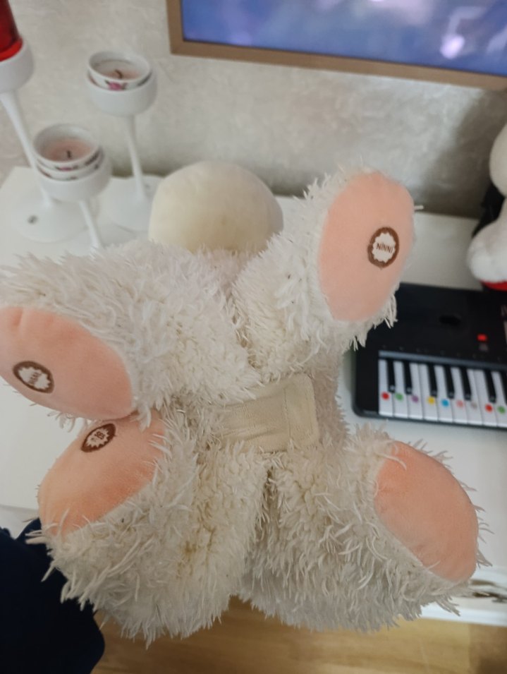 Beyaz Peluş Koyun Oyuncak - Görsel 2