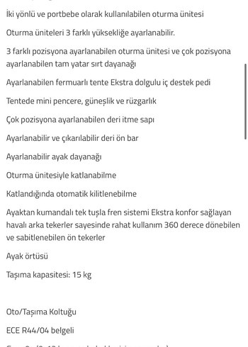 Kraft Gri Bebek Arabası - Görsel 8