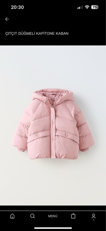 Zara çocuk mont