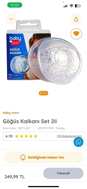 Sıfır Göğüs kalkanı 2 Li
