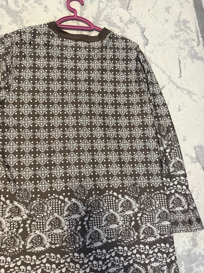 Dantel Detaylı Kahve Bohem Uzun Kollu Kimono - Görsel 4