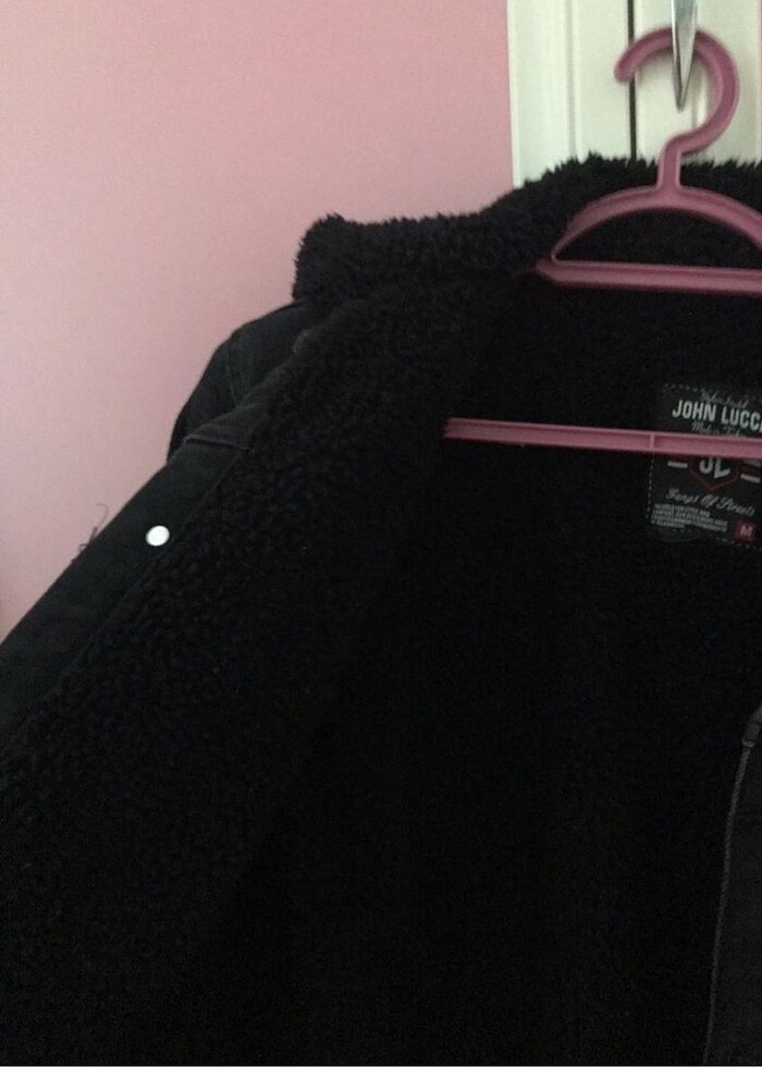 Siyah Kürklü Kot Ceket - Görsel 2