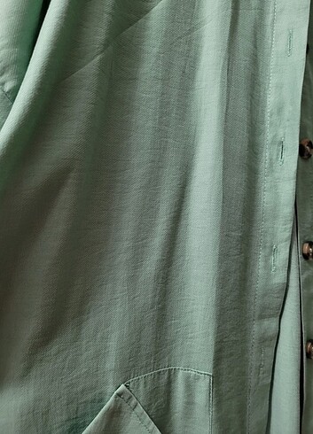 40 Beden yeşil Renk Gömlek uzun kimono tunik mint yeşili 