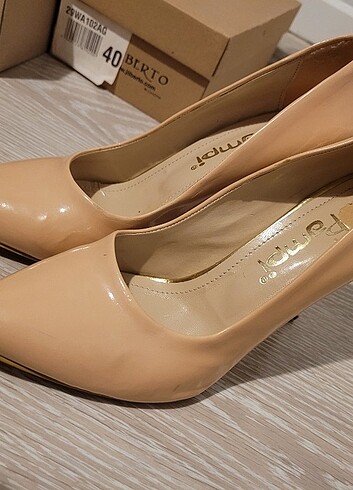 39 Beden Pudra pembe stiletto 39 numara