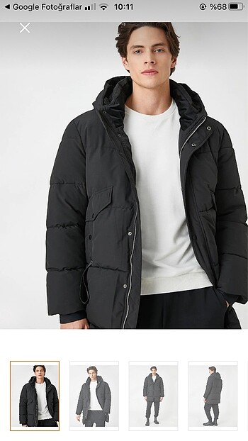 Koton Erkek Uzun Şişme Mont #zara #koton #erkek #mont