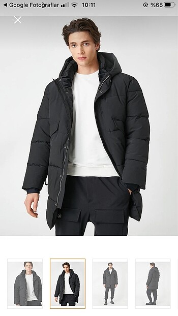 Erkek Uzun Şişme Mont #zara #koton #erkek #mont