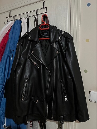 m Beden Stradivarius Deri Biker Ceket