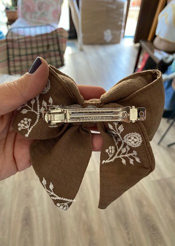 Diğer Keten Kumaş Vintage Fiyonk Saç Aksesuarı