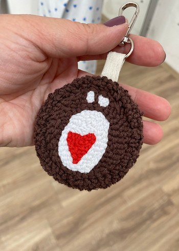 Çift Taralı Harfli Kadın Anahtarlık - Görsel 2