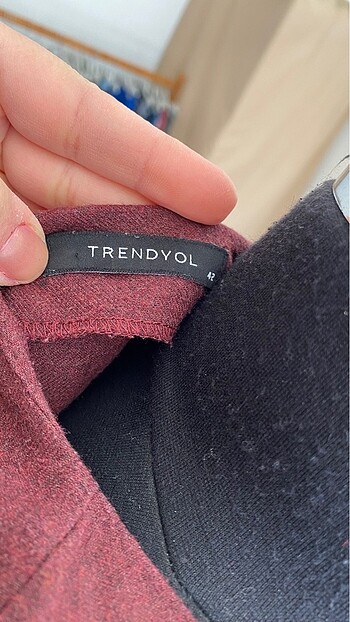 42 Beden bordo Renk Trendyol kışlık elbise