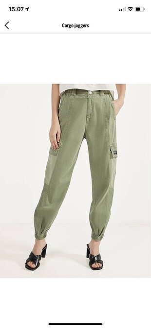 Bershka haki kargo pantolon