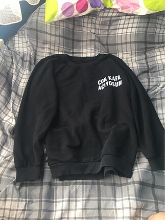 Siyah bol sweat