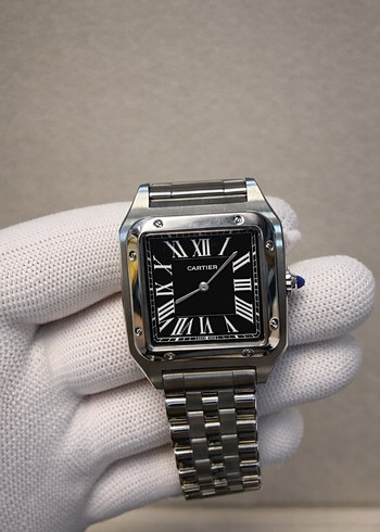 Cartier Siyah Kare Kol Saati