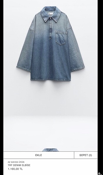 Zara Zara jean tunik