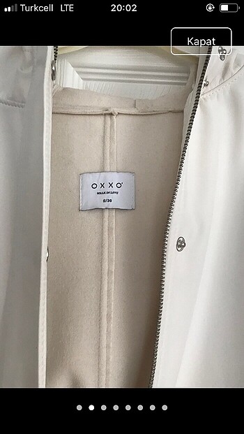 s Beden beyaz Renk Oxxo trençkot