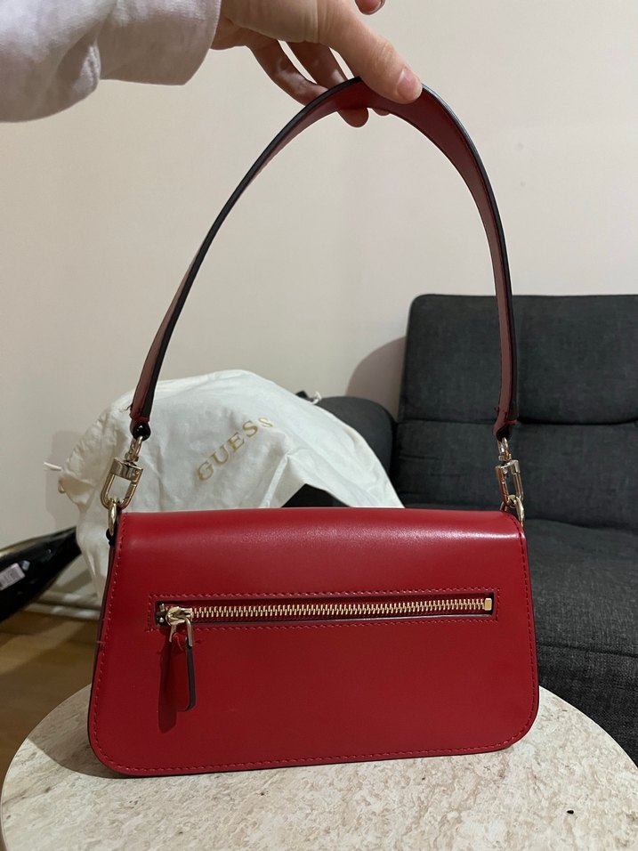 Kırmızı Guess Kadın Deri Çanta - Görsel 2