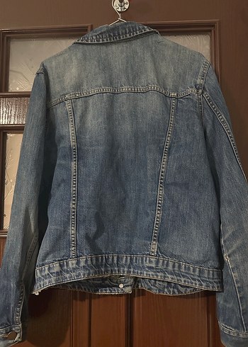 Gri Düğmeli Kadın Denim Ceket - Görsel 3