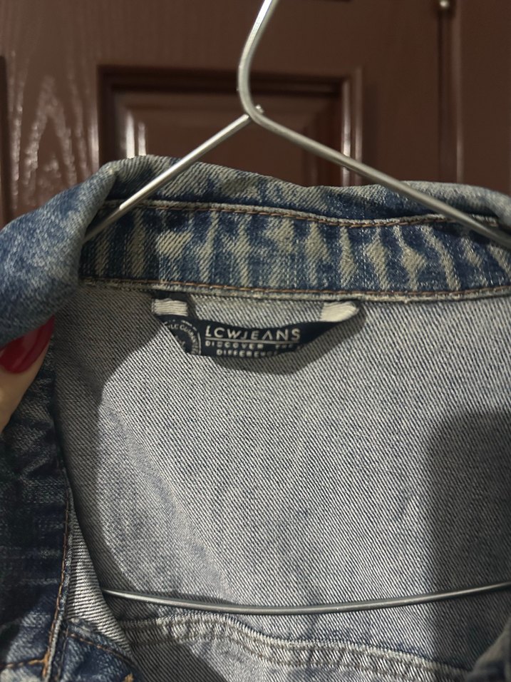 Gri Düğmeli Kadın Denim Ceket - Görsel 4