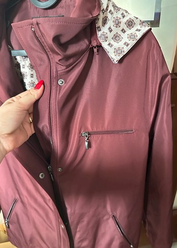 Bordo yağmurluk - Görsel 4