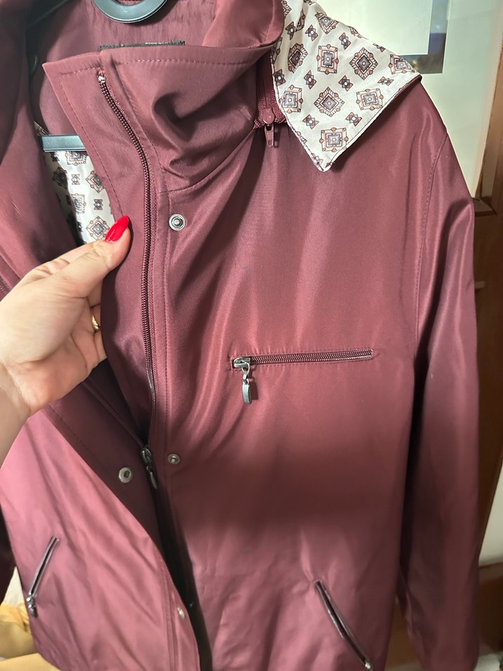 Bordo yağmurluk - Görsel 4