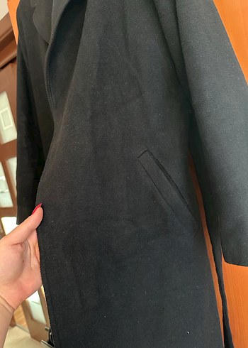 Siyah Uzun Kışlık Kaban - Görsel 3