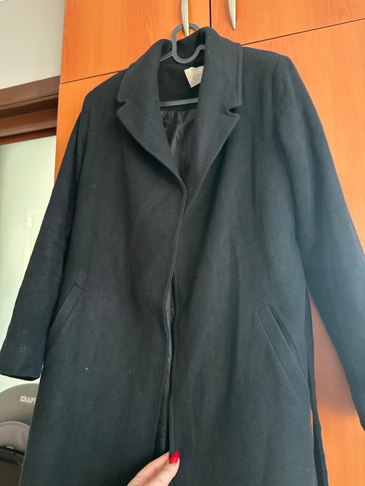 Siyah Uzun Kışlık Kaban - Görsel 2