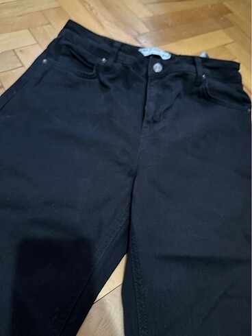 40 Beden siyah Renk Koton Flare Pantolon