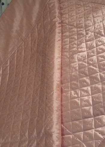 Çift kişilik Pembe Parlak boncuklu Yatak Örtüsü - Görsel 4