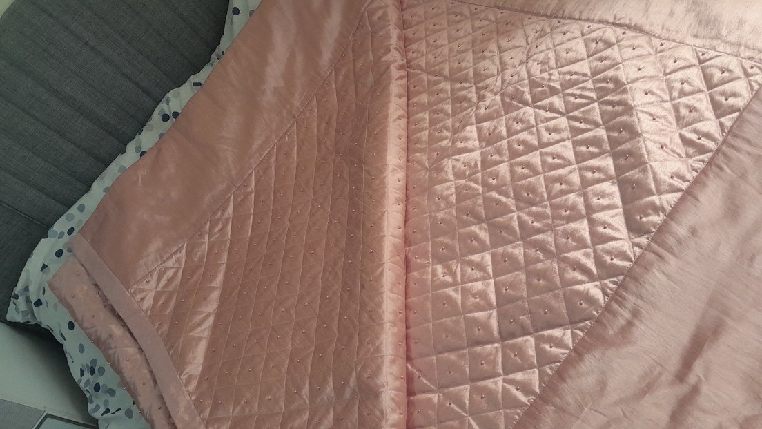 Çift kişilik Pembe Parlak boncuklu Yatak Örtüsü - Görsel 4
