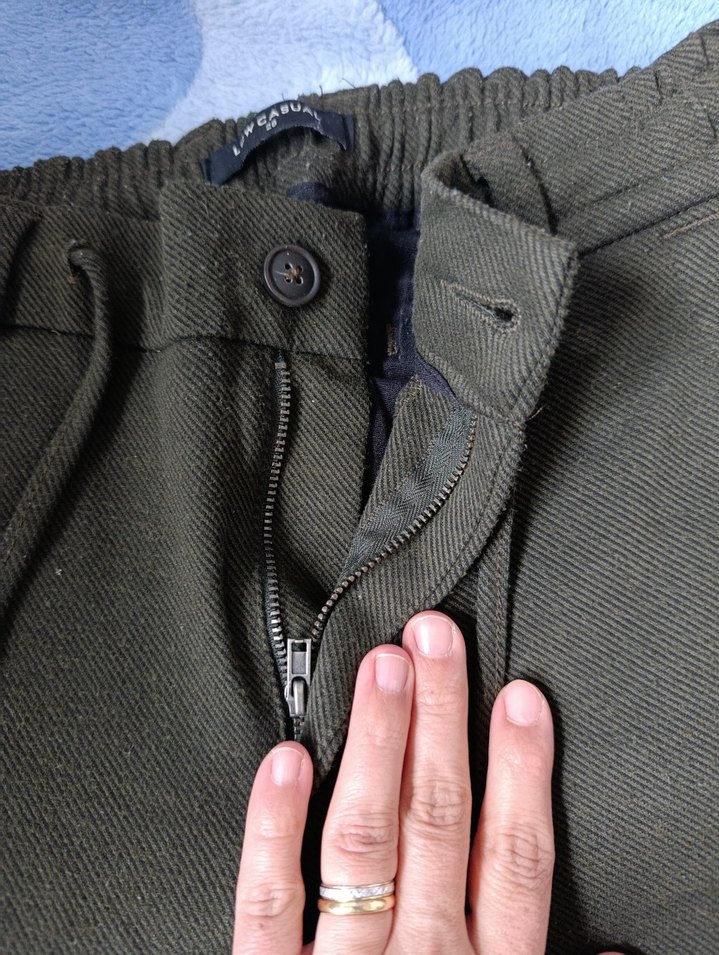 Erkek hakı yeşili Rahat Kesim Outdoor Eşofman pantolon - Görsel 3