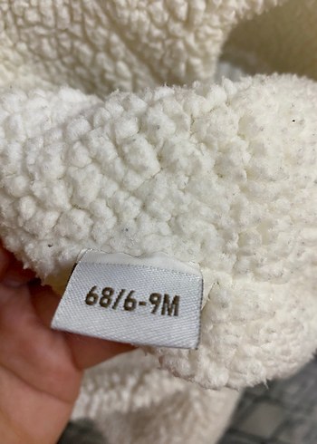 Kürklü Beyaz Bebek Tulumu - Görsel 2