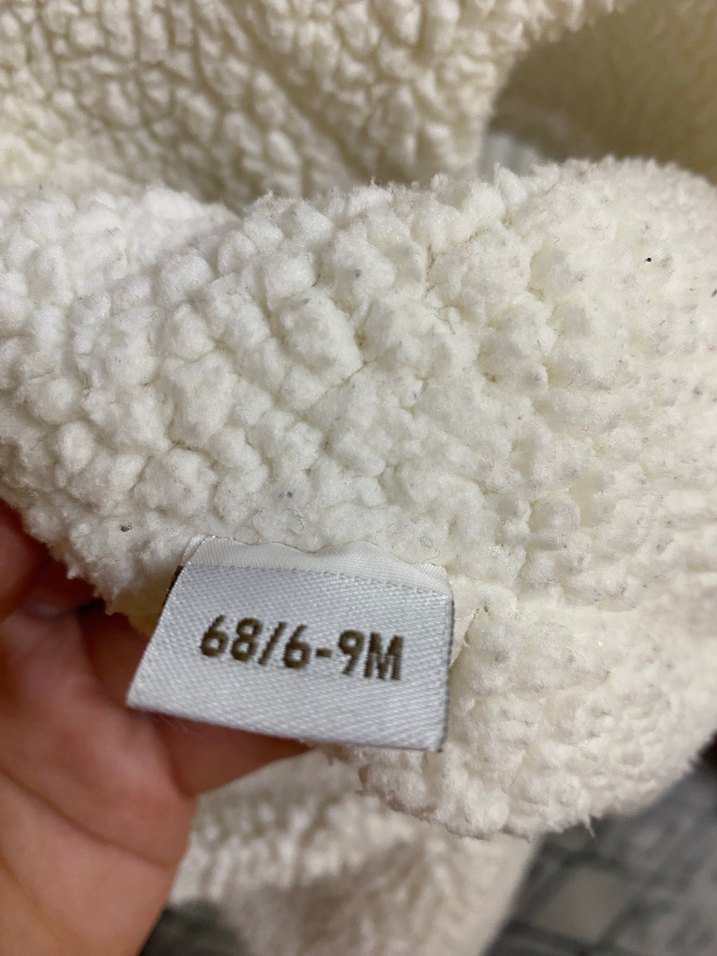 Kürklü Beyaz Bebek Tulumu - Görsel 2