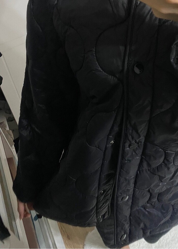 mango siyah yağmurluk - Görsel 2