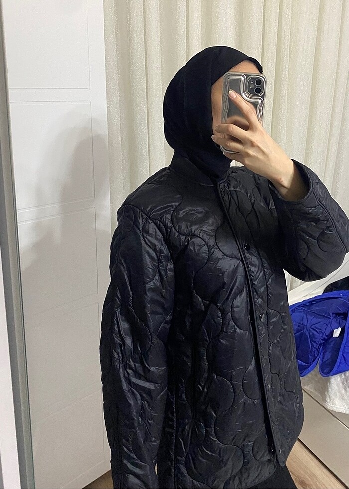 mango siyah yağmurluk - Görsel 3