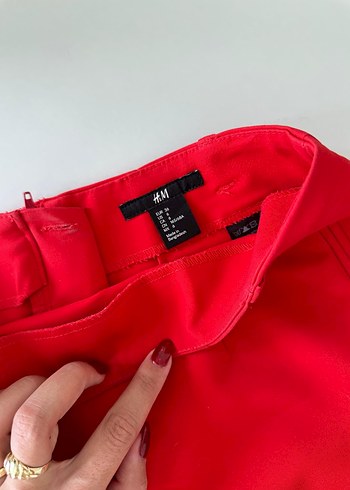 H&M kırmızı mini etek
