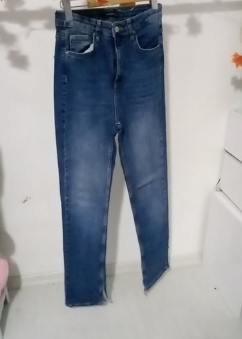 Kadın Mavi Regular Fit Midi Denim Jean