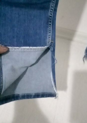 36 Beden mavi Renk Kadın Mavi Regular Fit Midi Denim Jean