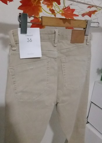 36 Beden Bej Kadın Günlük Jean Pantolon