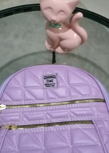  Beden Pastel Mor Fermuarlı Kadın Sırt Çantası