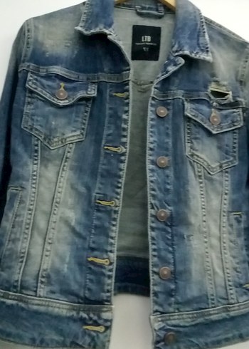 LTB Düğmeli Mavi Denim Kadın Ceket