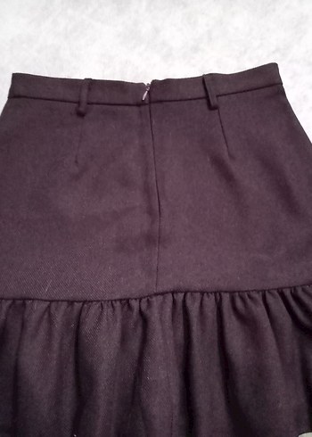 Trendyol & Milla bordo Kadın Mini Etek Fırfırlı
