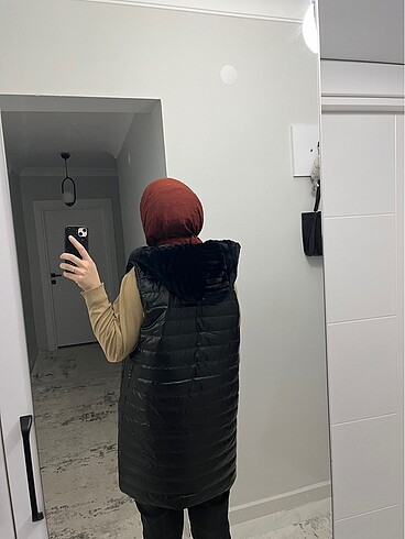 m Beden Kürklü şişme yelek