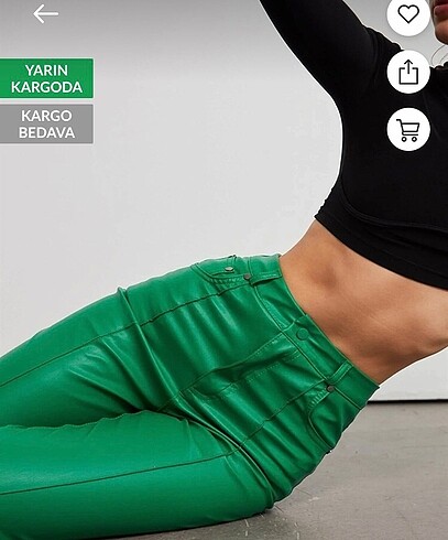 Bershka deri pantolon