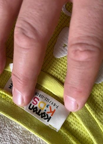 Kız Çocuk Sarı Desenli Straplez Gömlek - Görsel 2