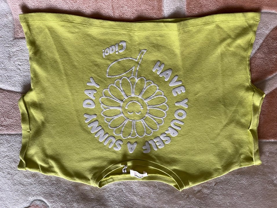 Kız Çocuk Sarı Desenli Straplez Gömlek - Görsel 3