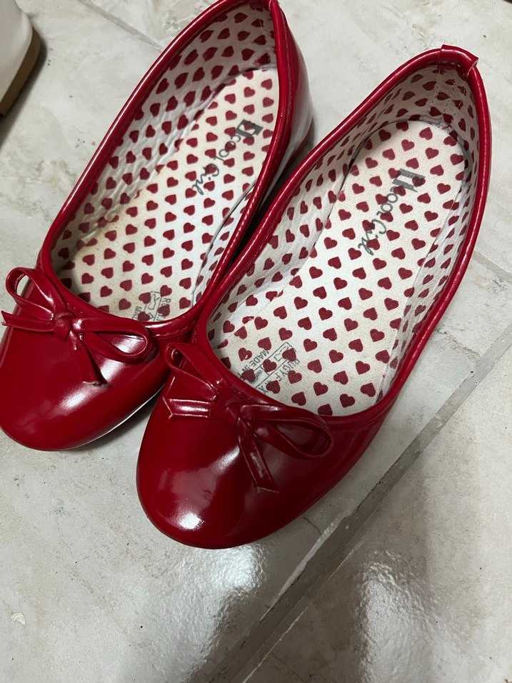 Kız Çocuk Kırmızı Fiyonklu Bale Ayakkabısı - Görsel 3