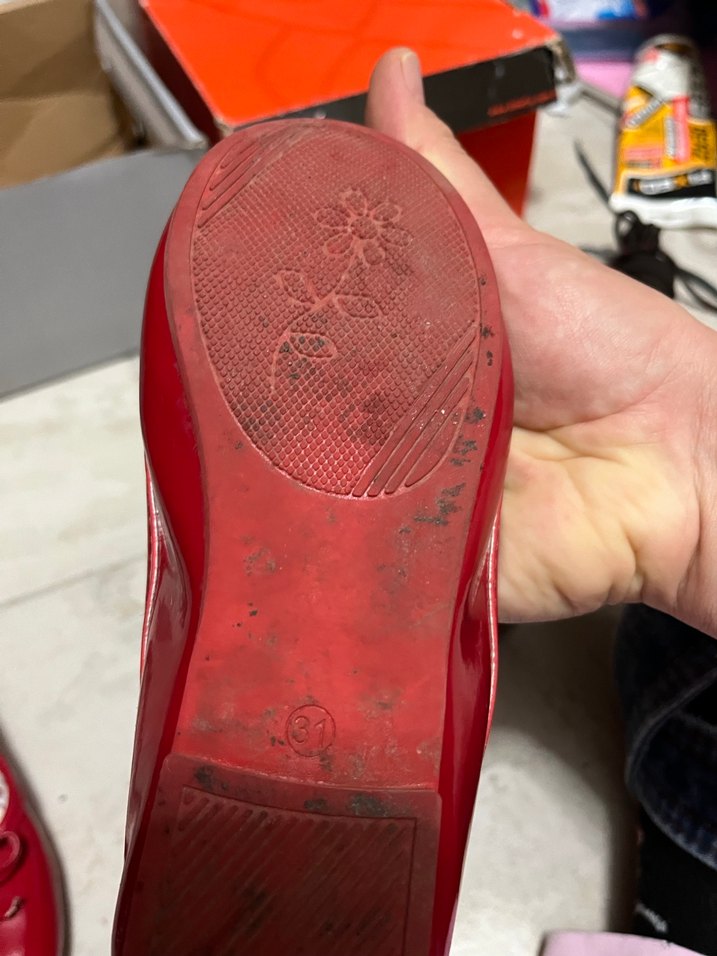 Kız Çocuk Kırmızı Fiyonklu Bale Ayakkabısı - Görsel 4