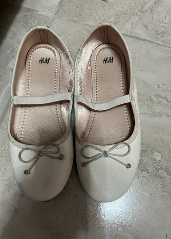 Kız Çocuk Beyaz Babet Ayakkabı - Görsel 3